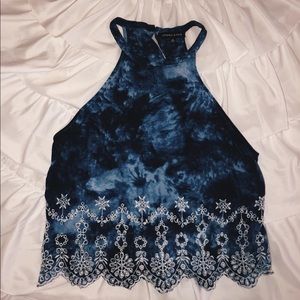 Tie dye crochet crop top